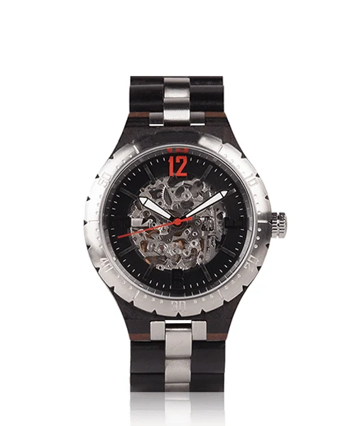 Montre en bois automatique grand duc