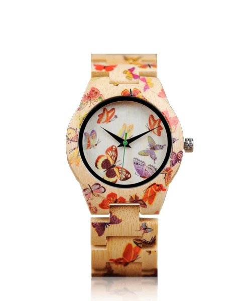 Montre bois femme be butterfly