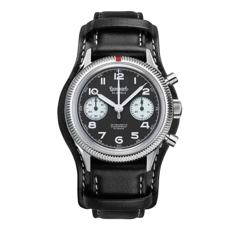 Montre Hanhart 417 ES 1954 Flyback Reverse Panda 39mm H701.211-7010