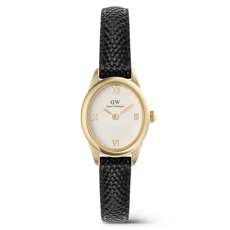 Daniel Wellington Ophelia Mini Black Lizard Doré Montre Femme DW00100890