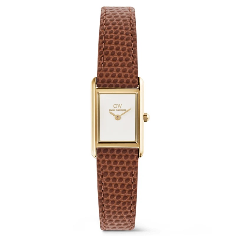 Daniel Wellington Bound Mini Marron Clair Lizard Montre Femme DW00100905