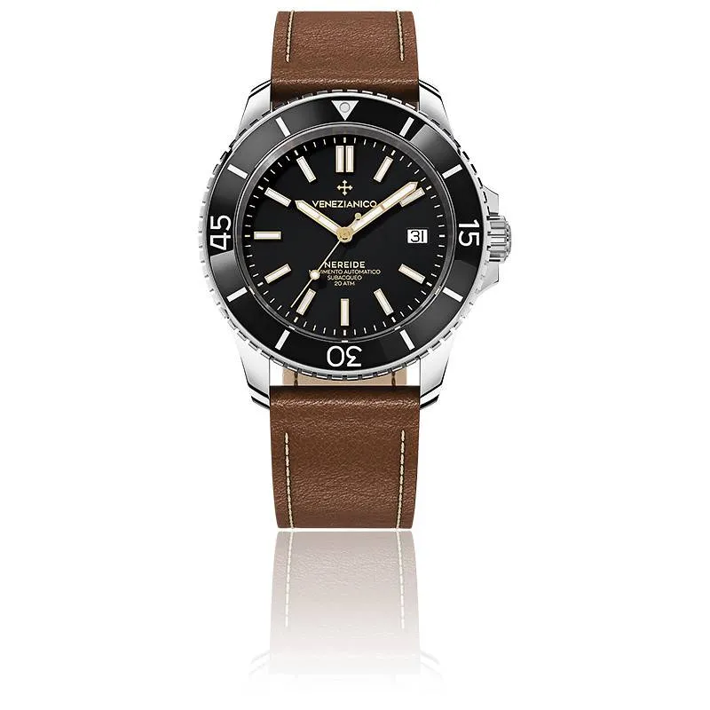 Montre Venezianico Nereide Noire 42 3321505 Cuir