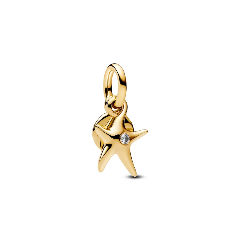 Pandora Moments Gold Plated Starfish Double Dangle Charm 763892C01