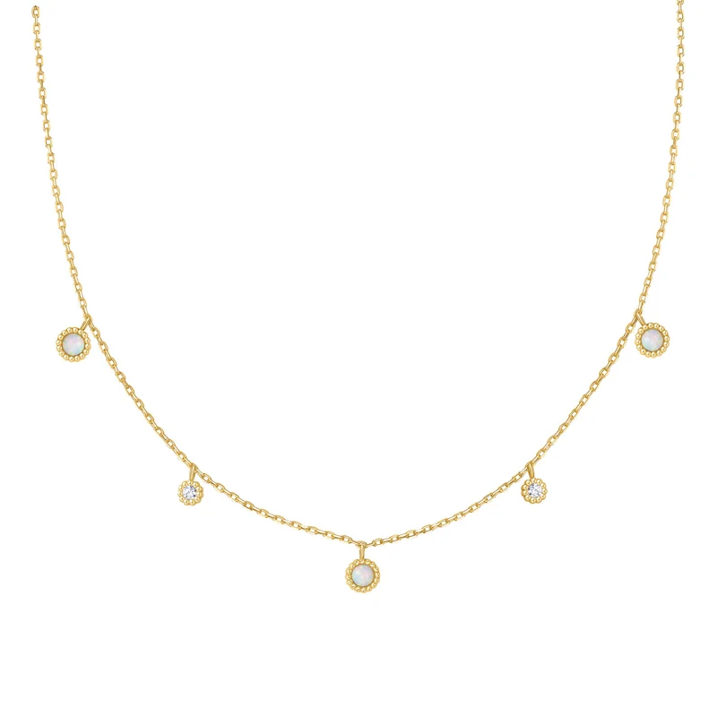 Ania Haie Sunny Sparkler Collier De Station D'Opale De Kyoto De Couleur Or AH-N064-03G