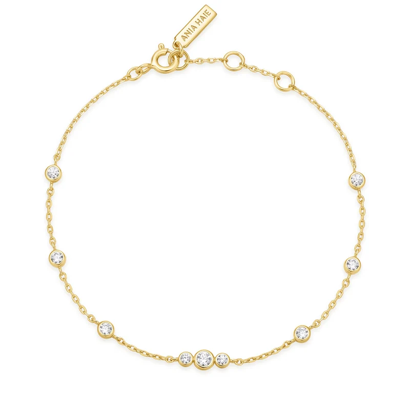 Ania Haie Miss Dainty Bracelet En Zircone Couleur Or AH-B065-03G