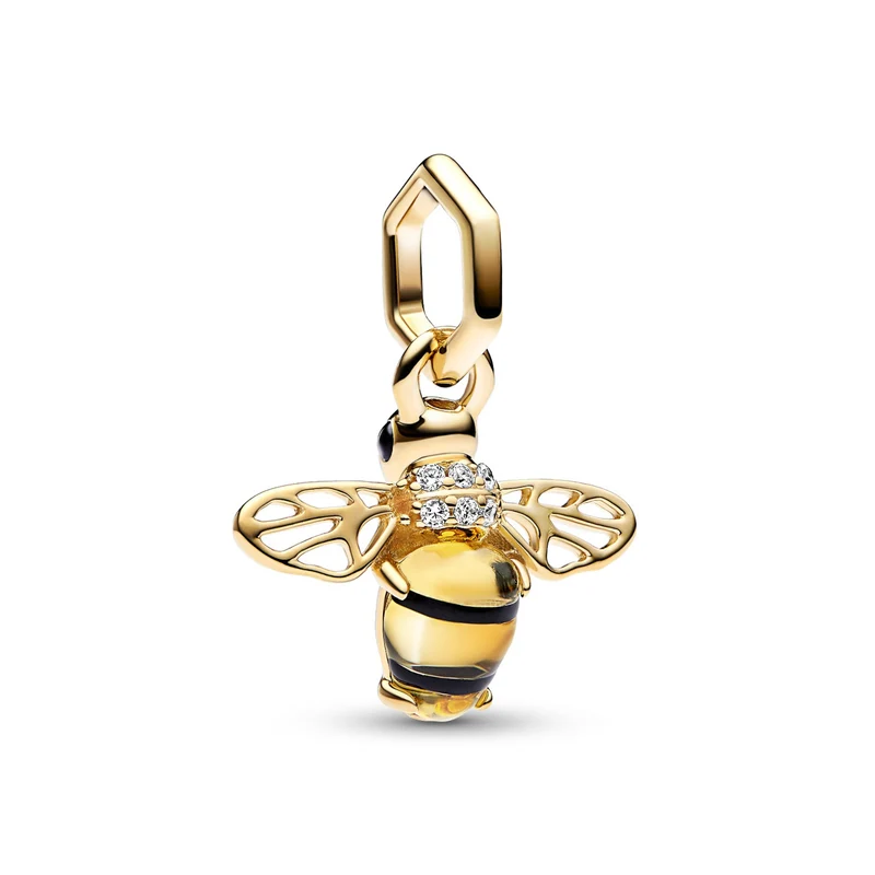 Pandora Moments Bee Charm 762672C01with14 Carat Gold Plating