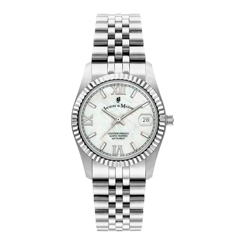 Jacques du Manoir Inspiration Prestige Femmes Montre Argent JWL01301