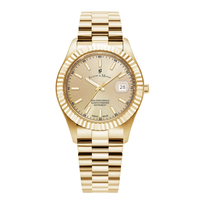 Jacques du Manoir Inspiration Hommes Montre Or JWG03002