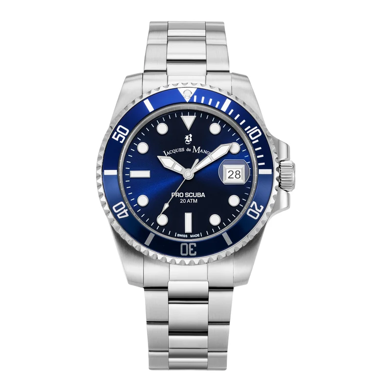 Jacques du Manoir Pro Scuba Hommes Montre Argent JWG02802