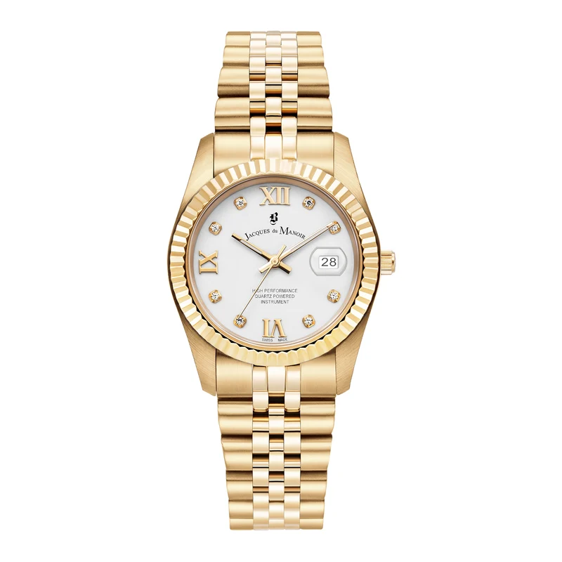 Jacques du Manoir Inspiration Prestige Femmes Montre Or JWL01306