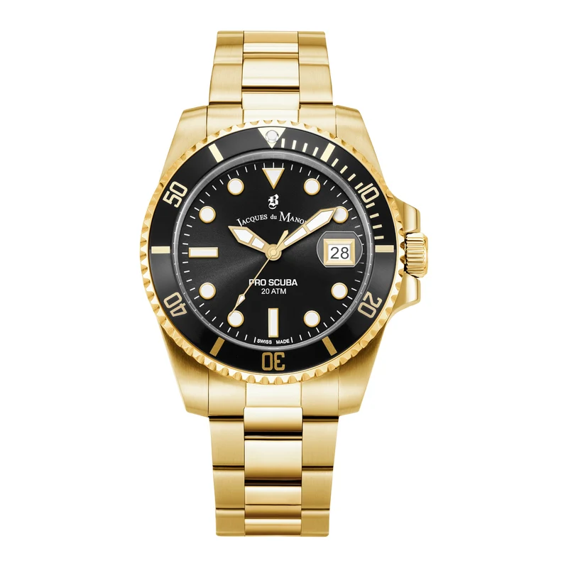 Jacques du Manoir Pro Scuba Hommes Montre Or JWG02803