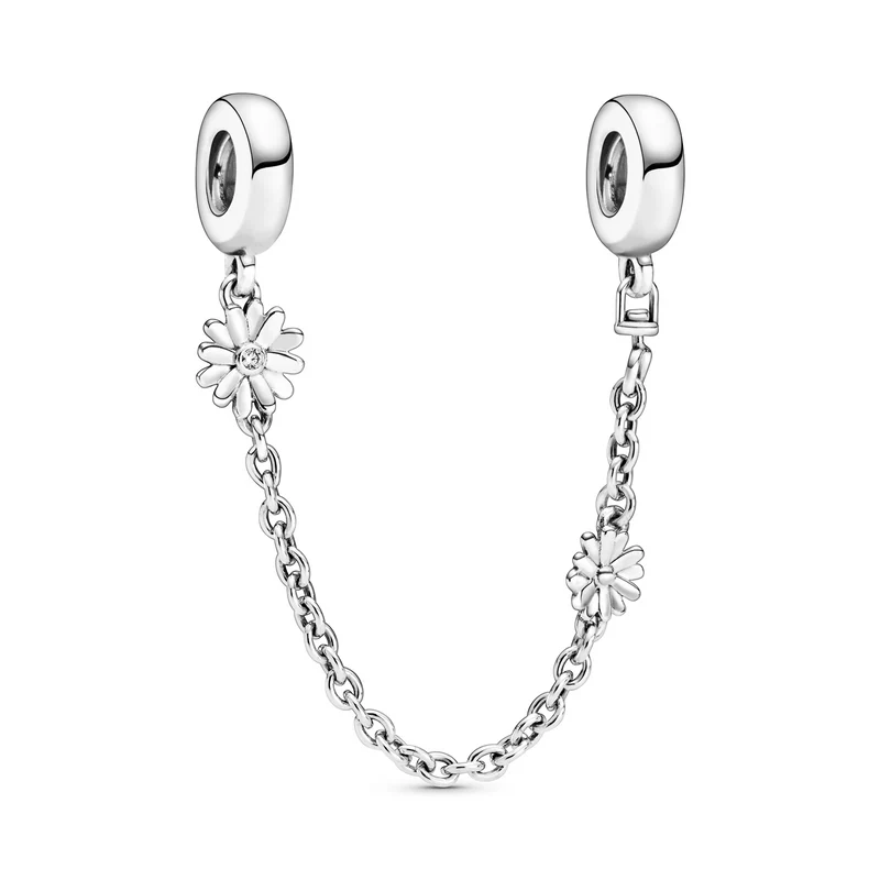 Pandora Garden 925 Sterling Silver Daisy Flower Safety Chain 798764C01-05