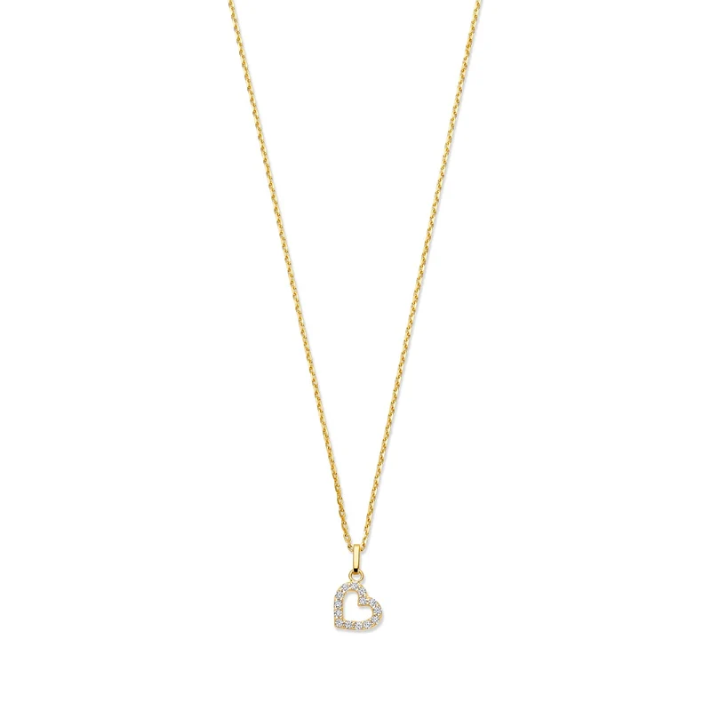 Beloro Jewels Monte Napoleone Collier Monte Napoleone Valentina 9 carats avec zircone BO340046