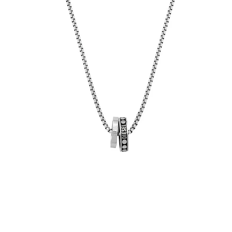 Diesel Double Pendant Collier En Acier Inoxydable DX1168040