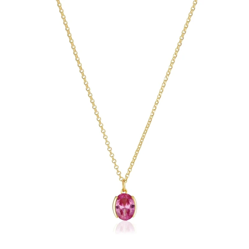 Sif Jakobs Ellisse Collier Plaqué or 14 carats SJ-N2353-PKCZ-YG