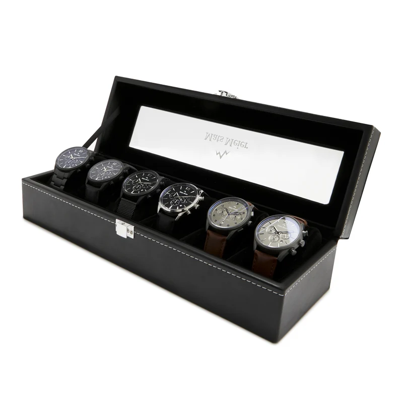 Mats Meier Mont Fort Hommes Boîte à Montres Noir MM-Watchbox-1915