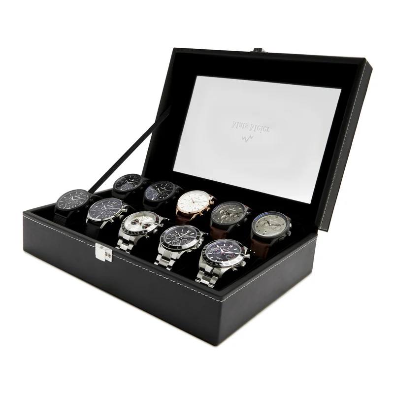Mats Meier Mont Fort Hommes Boîte à Montres Noir MM-Watchbox-1916