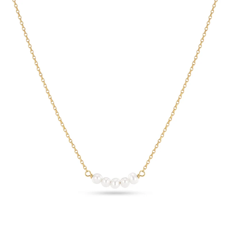 Sif Jakobs Gold Plated Perla Cinque Necklace SJ-N2735-P-YG