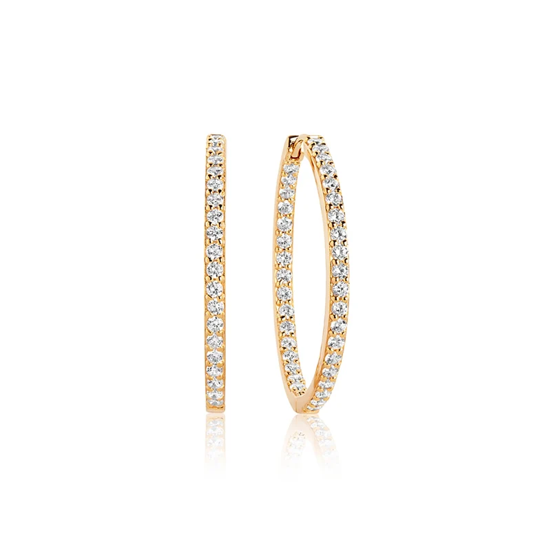 Sif Jakobs Boucles d'oreilles Plaqué or 18 carats SJ-E1790-CZ-YG