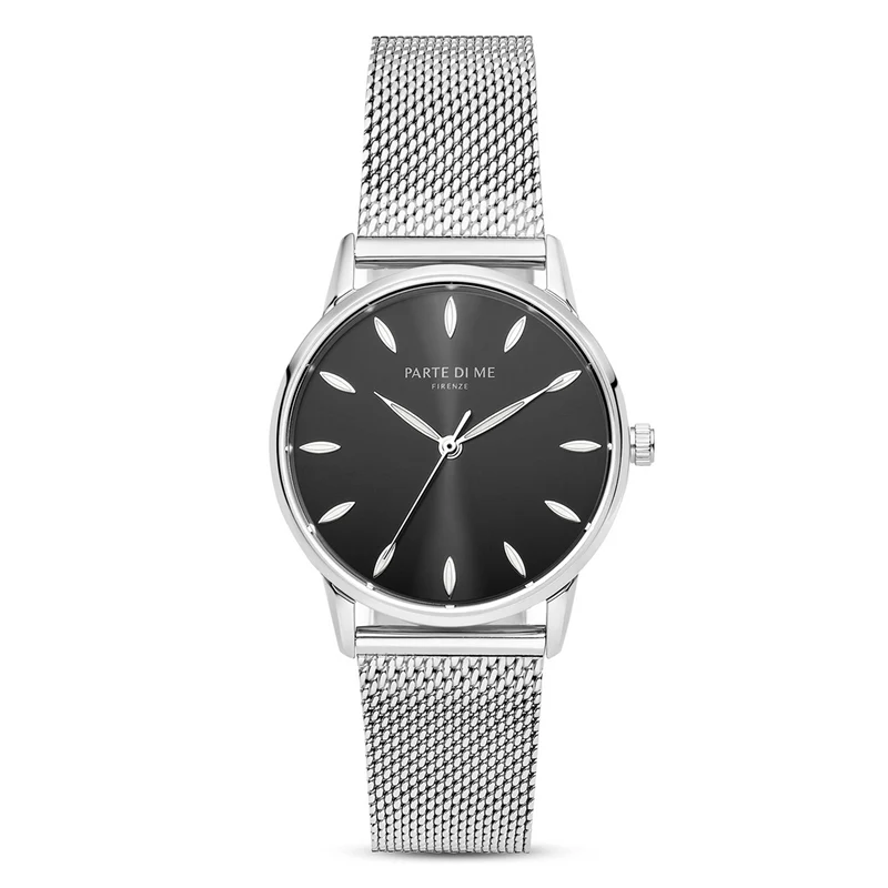 Parte Di Me Orologio montre ronde femme argenté et noir PDM09056
