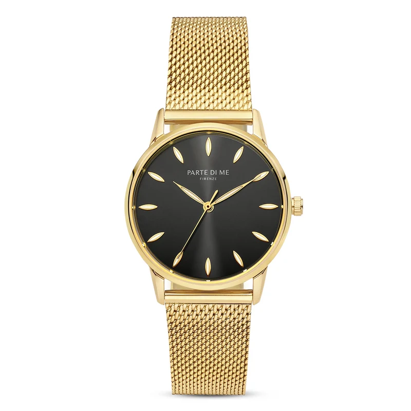 Parte Di Me Orologio montre ronde femme doré et noir PDM09052