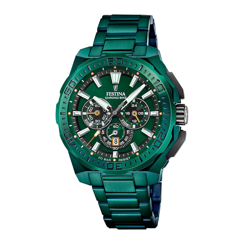 Festina Chrono Bike Montre Verte Pour Hommes F20730/1