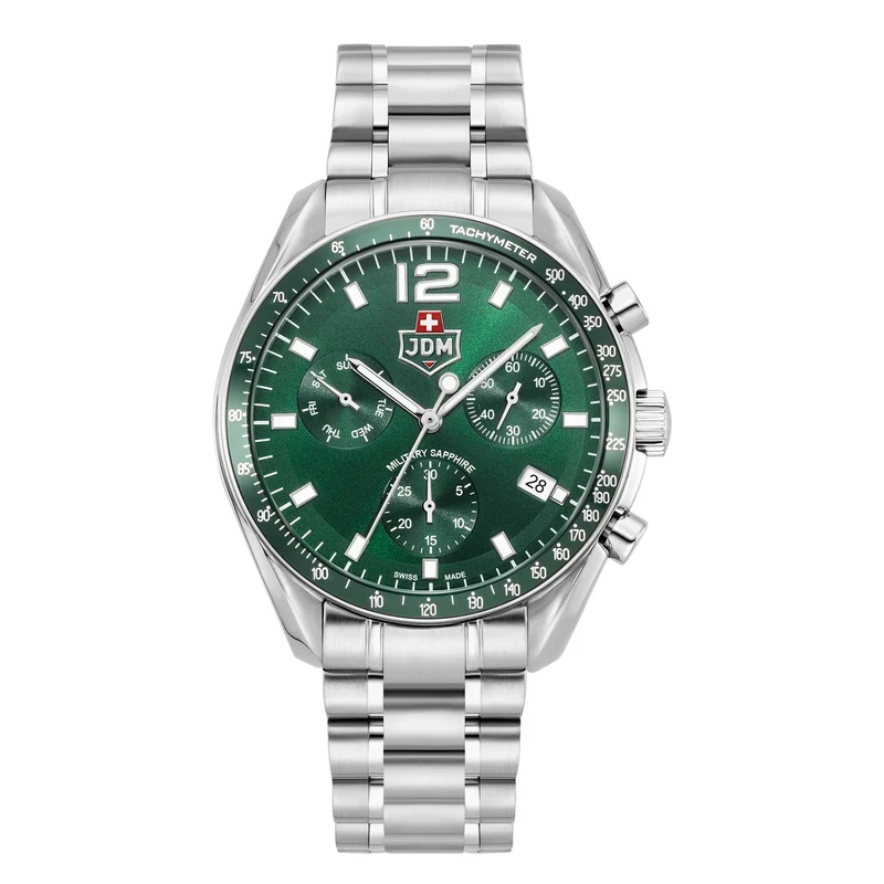JDM Military Swiss Precision Montre Verte Pour Hommes JDM-WG021-03