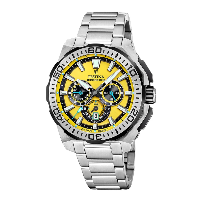 Festina Chrono Bike Montre Pour Homme Jaune F20724/4