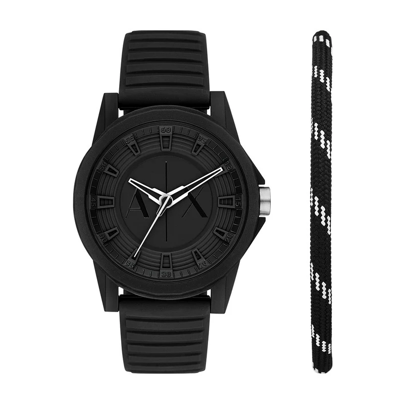 Armani Exchange Outerbanks Hommes Montre Noir AX7159SET
