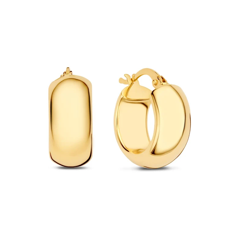Beloro Jewels Della Spiga Boucle d'oreille créole Della Spiga Susana en or 9 carats (10 mm) BO360099