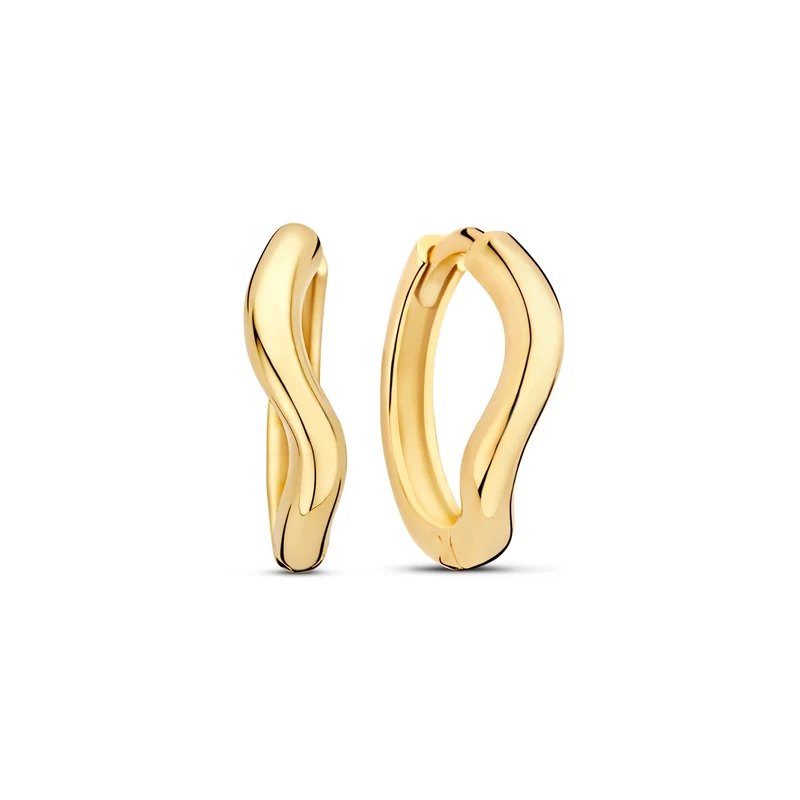 Beloro Jewels La Rinascente Mathilde boucles d'oreilles créoles en or 9 carats (9,6 mm) BO360109