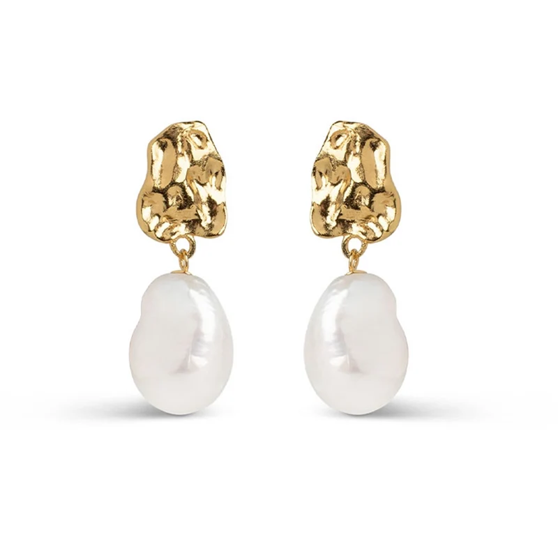 ENAMEL Copenhagen Boucles d'oreilles Plaqué or 18 carats E325GM