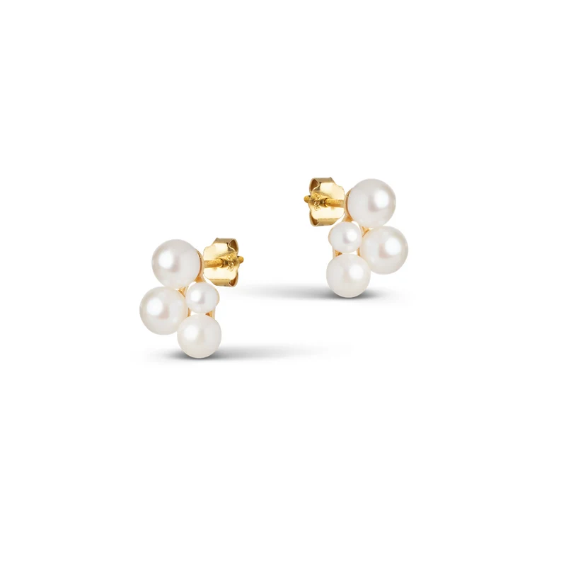 ENAMEL Copenhagen Mae Clous d'oreilles Mae en argent sterling 925 recyclé plaqué or E354G-PE
