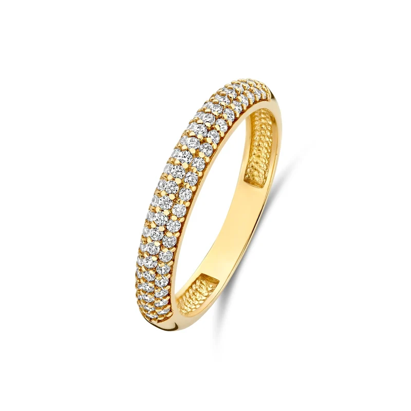 Beloro Jewels Monte Napoleone Bague Monte Napoleone Stella en or 9 carats avec zircone BO330033-50