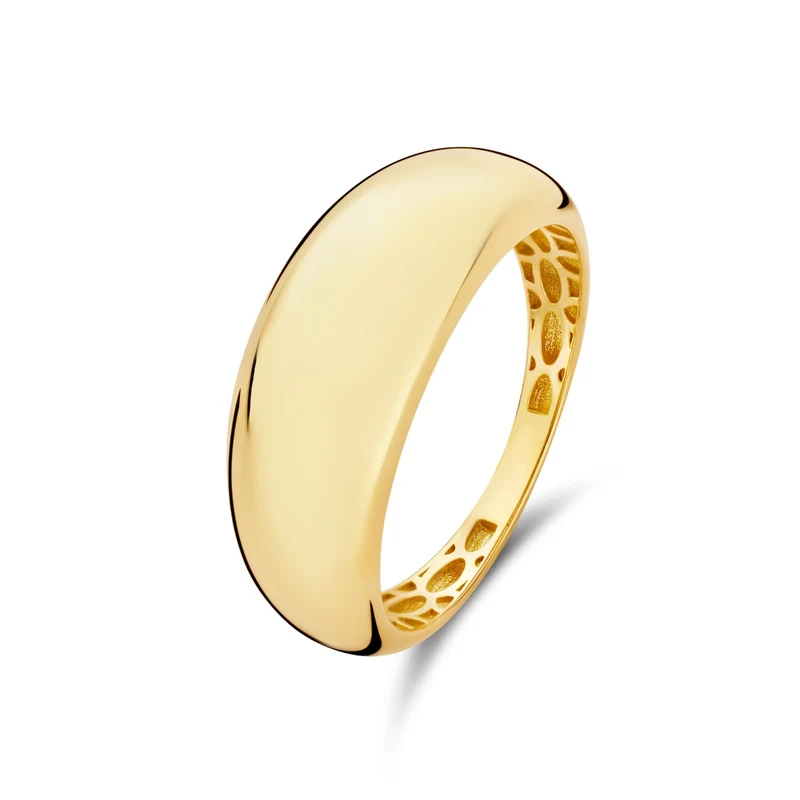 Beloro Jewels Bague Della Spiga Dôme en or 9 carats BO330047-52
