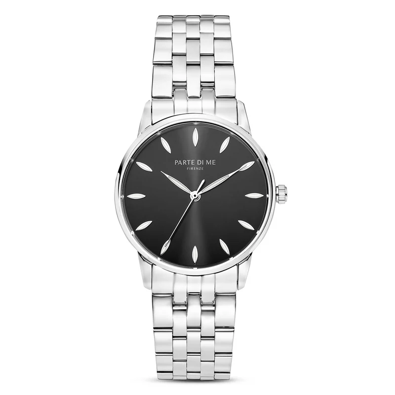 Parte Di Me Orologio montre ronde femme argenté et noir PDM09048