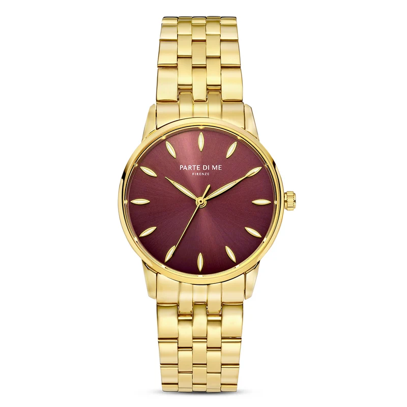 Parte Di Me Orologio montre ronde femme doré et brun foncé PDM09047