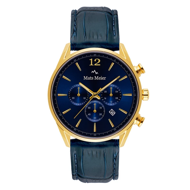 Mats Meier Grand Cornier Hommes Montre Bleu MM00123