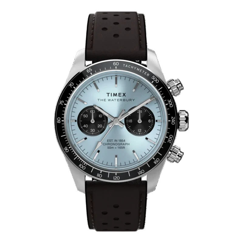Reloj Timex Waterbury Heritage Chronograph TW2Y70600 de piel marrón para hombre