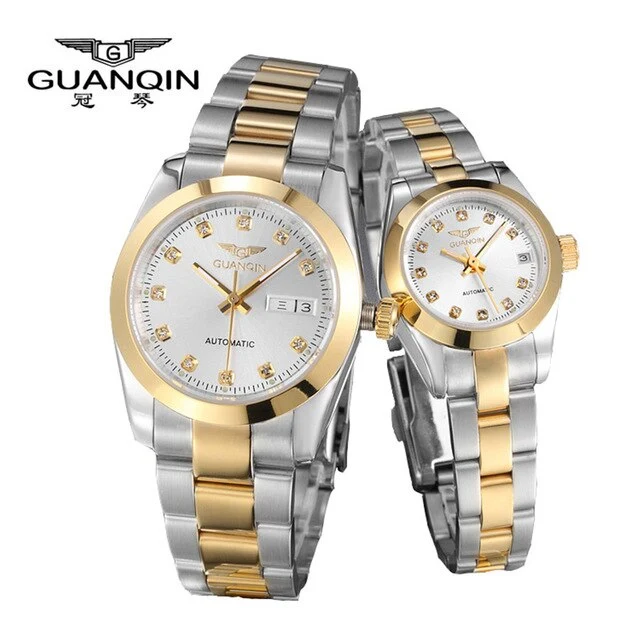 GUANQIN Luxury Lovers watches Original Top Brand Luxury Couple Watches WristWatch Fashion Waterproof Men and Women Wristwatches