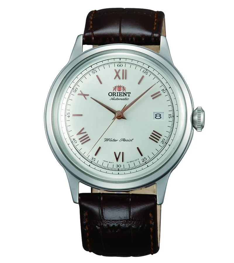 Orient Bambino 40.5mm White Dial Leather Mens Automatic Watch FAC00008W0