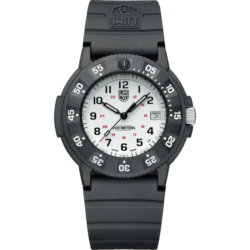 Luminox Navy Seal 43mm White Dial Rubber Mens Quartz Watch XS.3007.EVO.S
