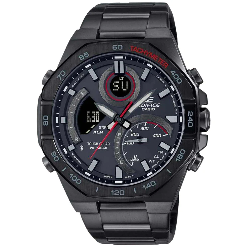Casio Edifice Bluetooth Black Resin Bracelet Mens Watch ECB-950DC-1AEF