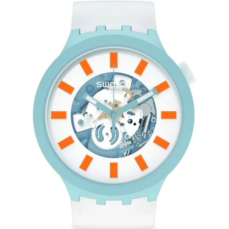 Blite Quartz Movement White Dial Silicone Strap Watch SB03N101