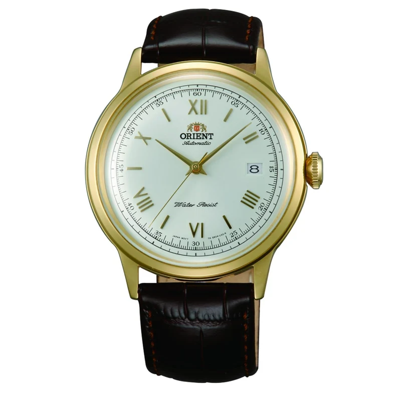 Orient Bambino 40.5mm White Dial Leather Mens Automatic Watch FAC00007W0