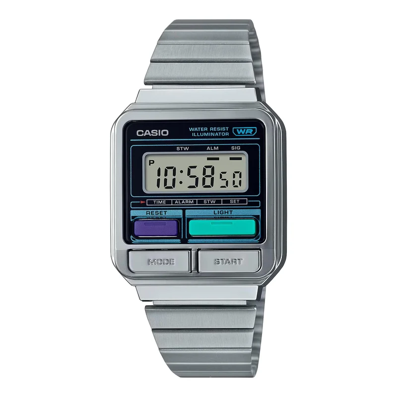 Casio Vintage Stainless Steel Men's Watch A120WE-1AEF