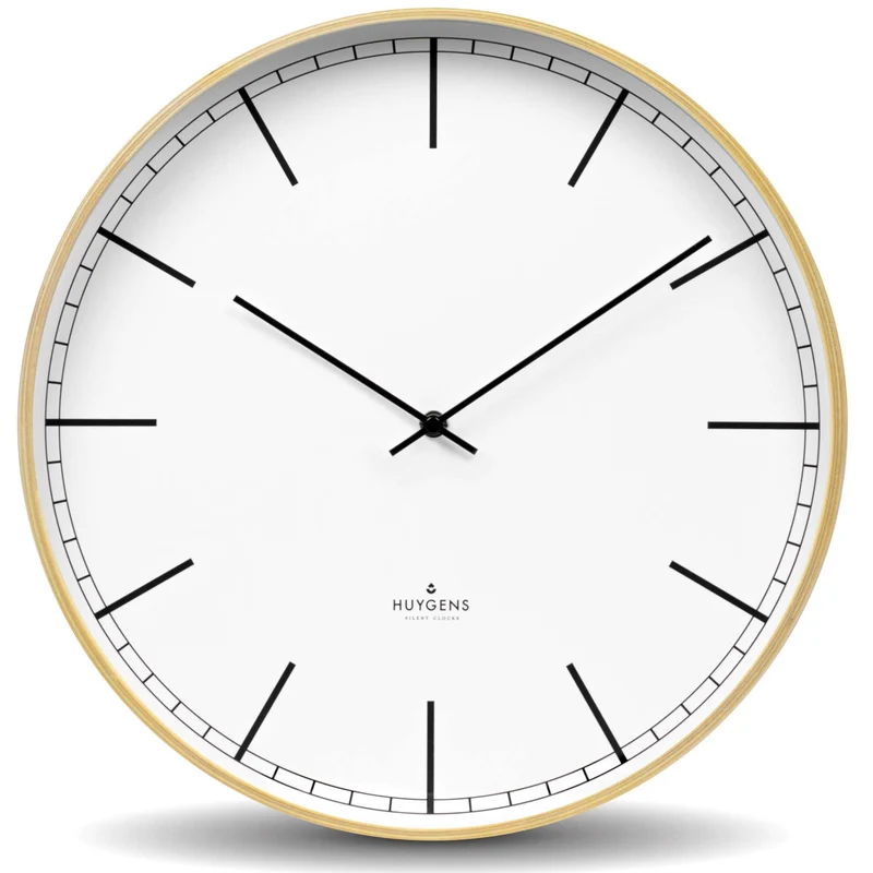 Huygens Wood Index Wall Clock 35cm HU17002