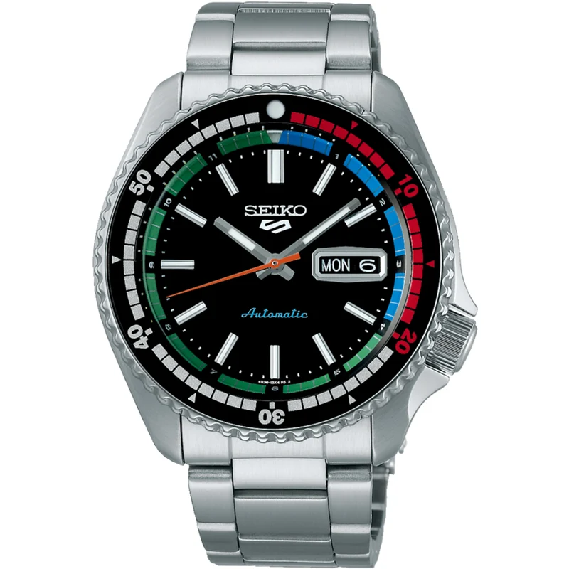 Seiko 5 Sports The New Regatta Retro Colour Collection Automatic Multicoloured Dial Men's Watch SRPK13K1