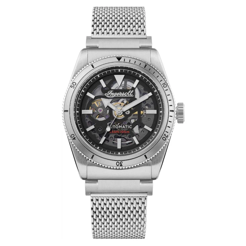 Ingersoll The Scovill 1892 Automatic Black Dial Steel Bracelet Men's Watch I13903