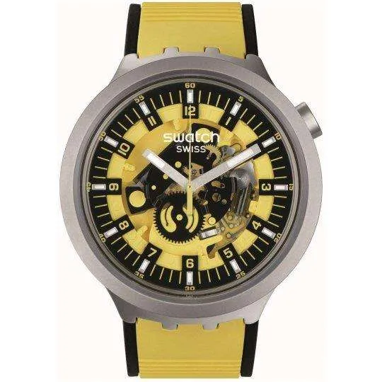 Swatch BOLDEN YELLOW Big Bold Yellow Dial Men's Watch SB07S109